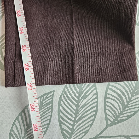 Talbots Bi-Stretch Straight Leg Brown Blue Trousers Size 6P - Picture 7 of 9